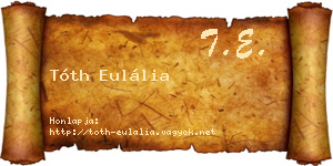 Tóth Eulália névjegykártya
