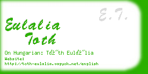 eulalia toth business card
